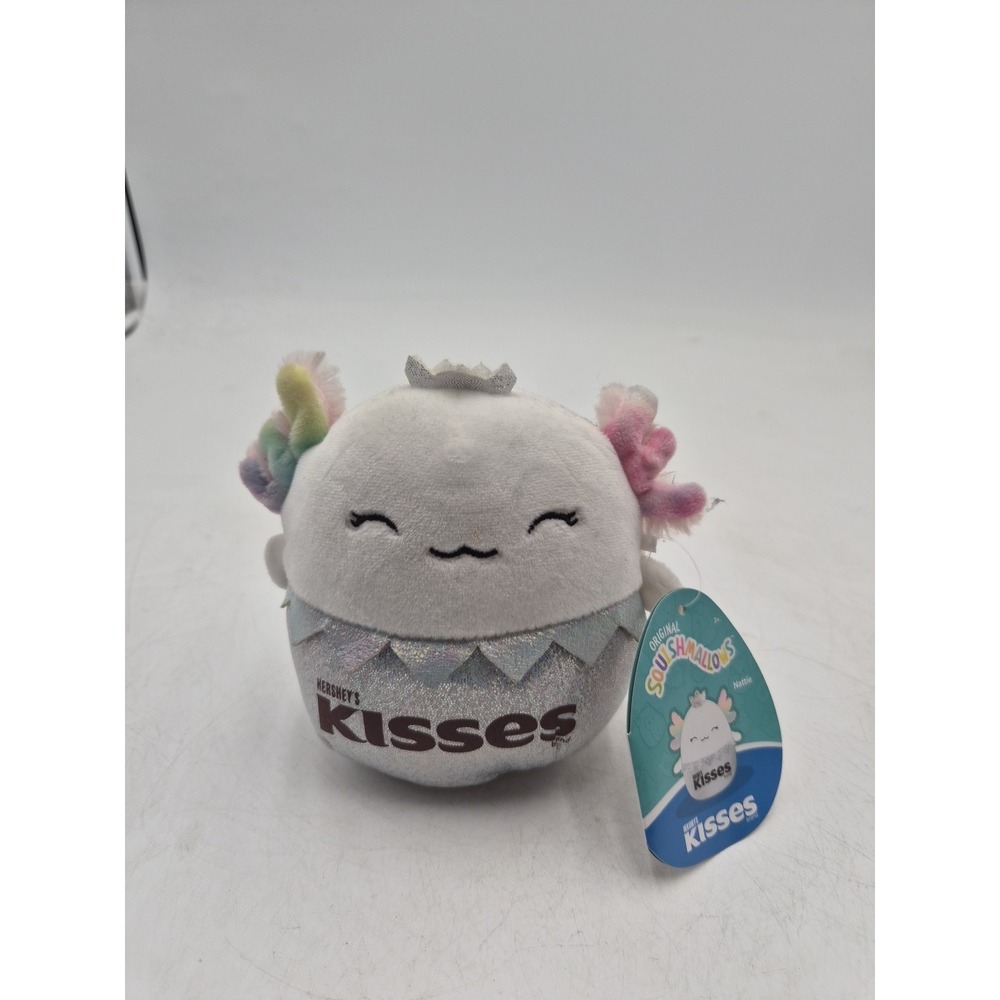 NWT 2022 Squishmallow 5" Nattie the Axolotl Hershey's Kisses Branded Plush